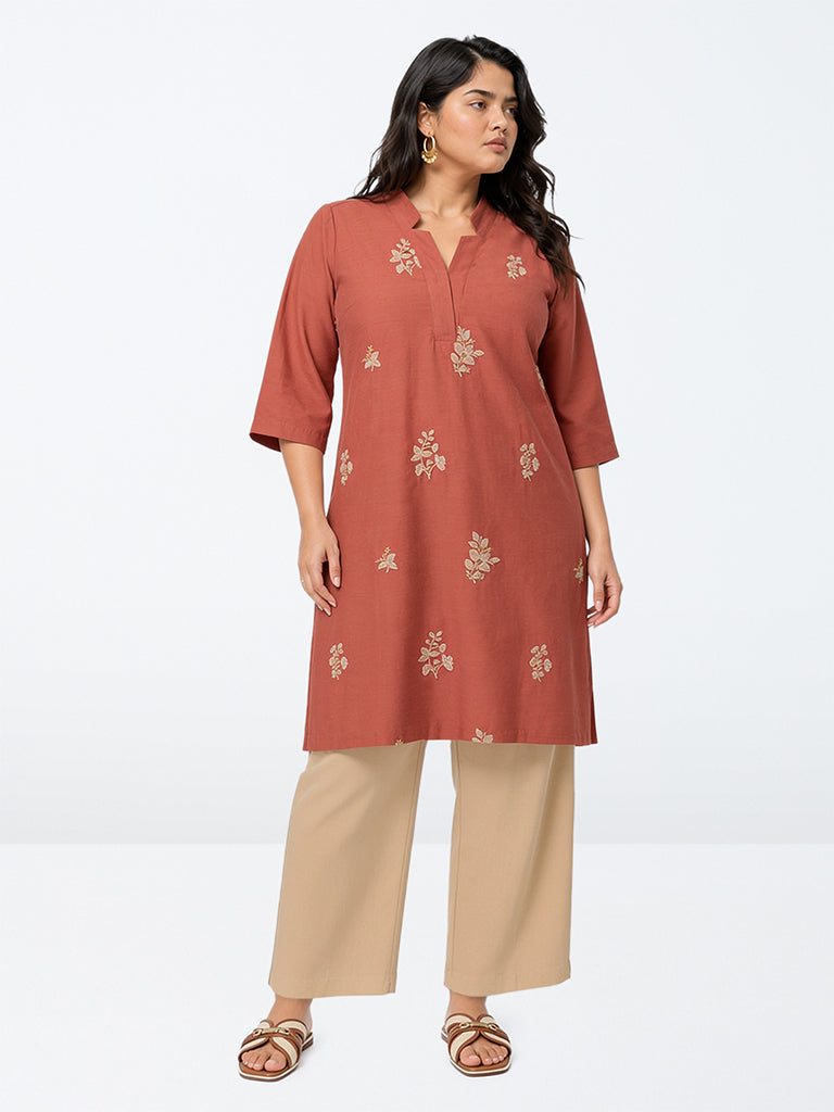 Diza Beige Solid Pants