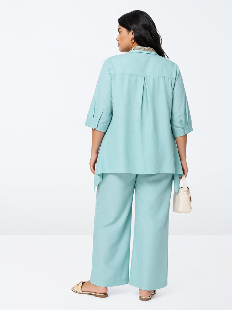 Diza Aqua Embellished Tunic
