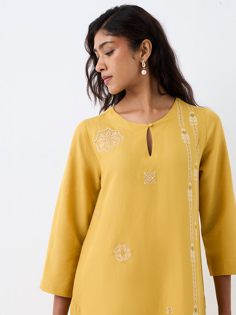 Zuba Mustard Solid Pants