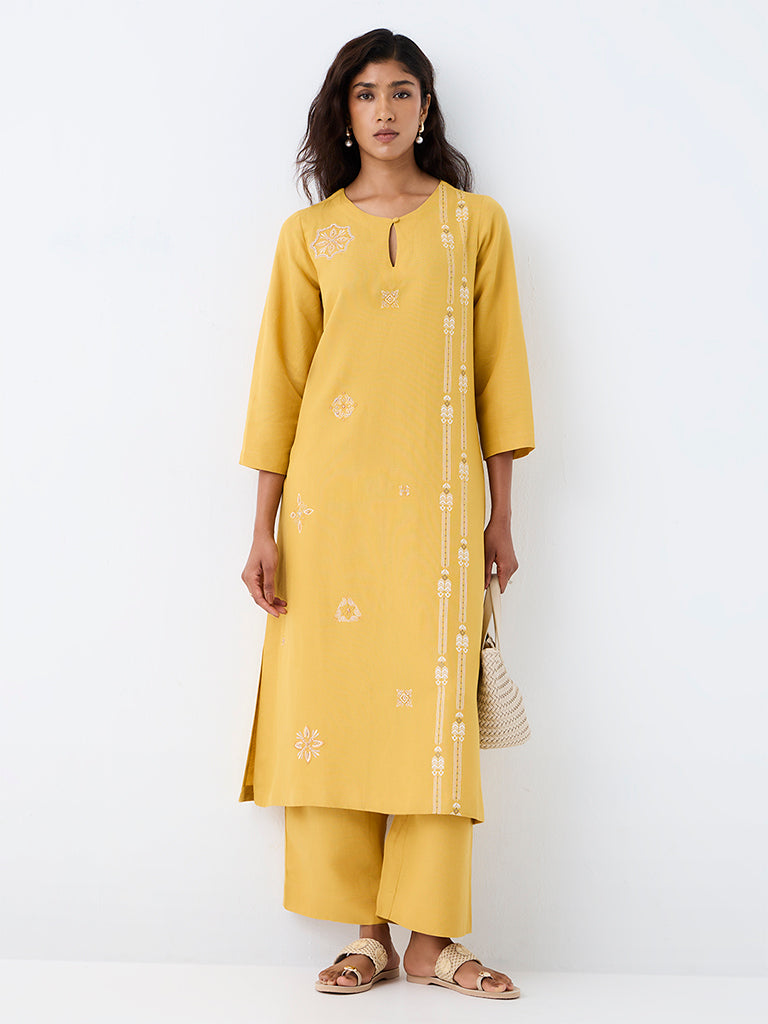 Zuba Mustard Solid Pants