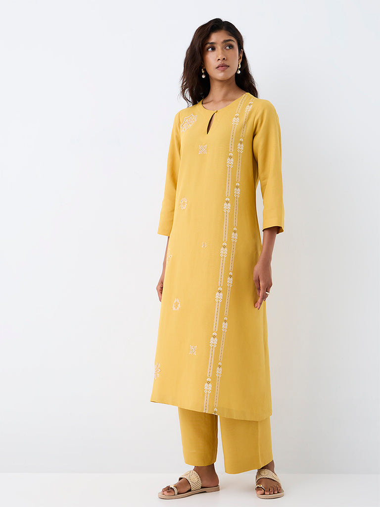 Zuba Mustard Solid Pants