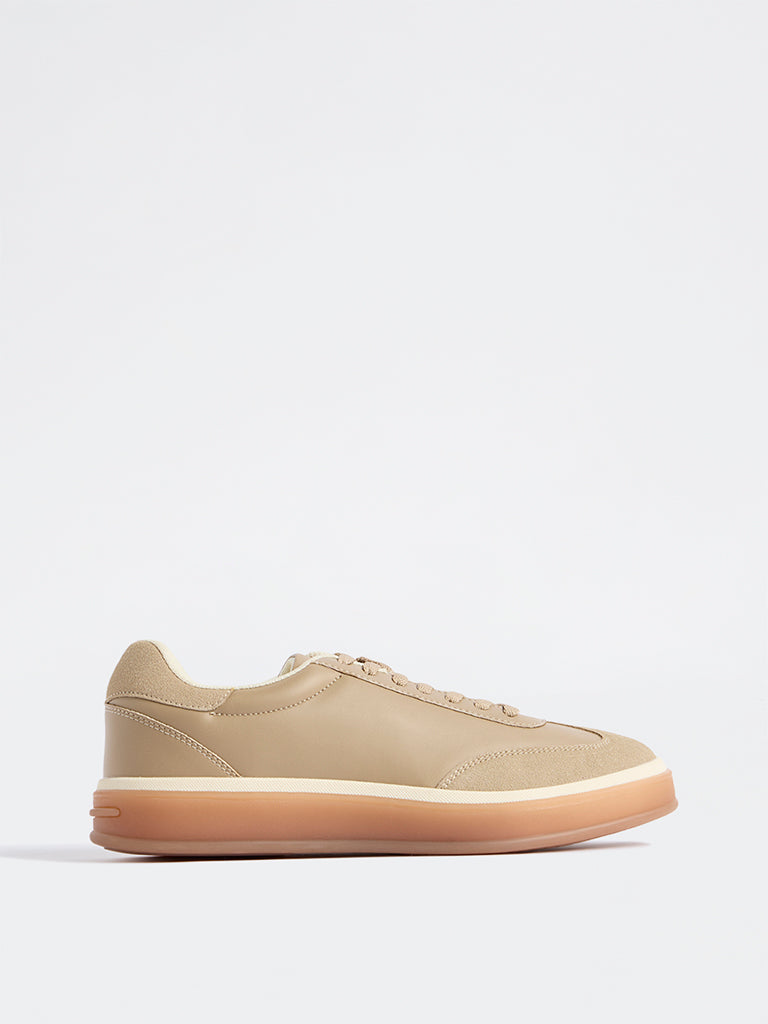 SOLEPLAY Beige Lace-Up Sneakers