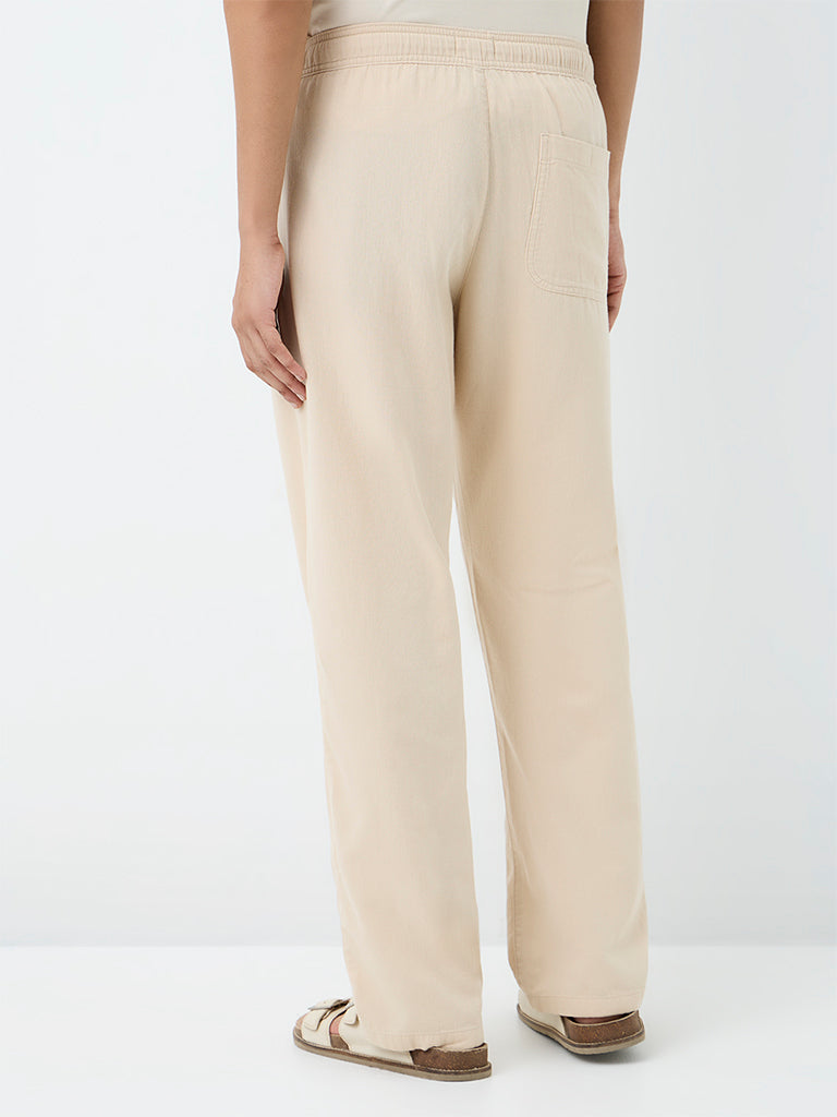 ETA Cream Relaxed-Fit Mid-Rise Cotton Chinos