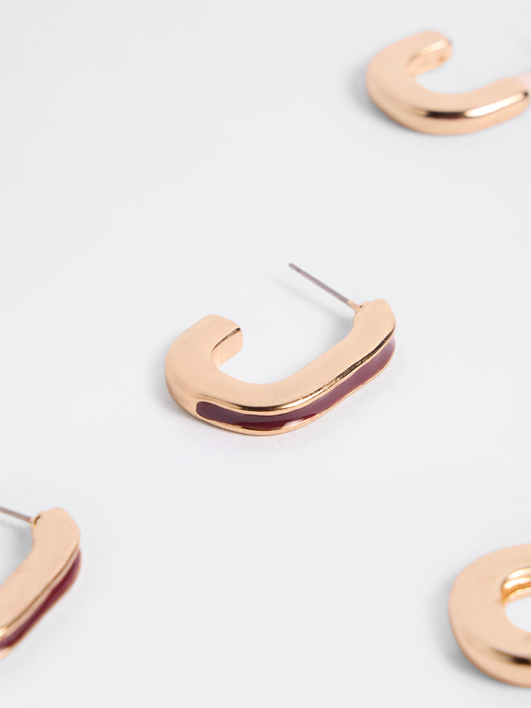 Westside Accessories Gold Multi Hoop Earrings - Pack of 2