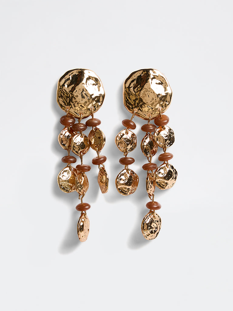 Westside Accessories Gold Statement Dangler Earrings