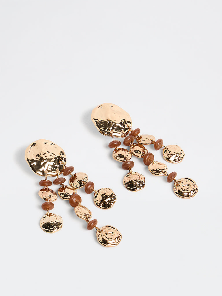 Westside Accessories Gold Statement Dangler Earrings