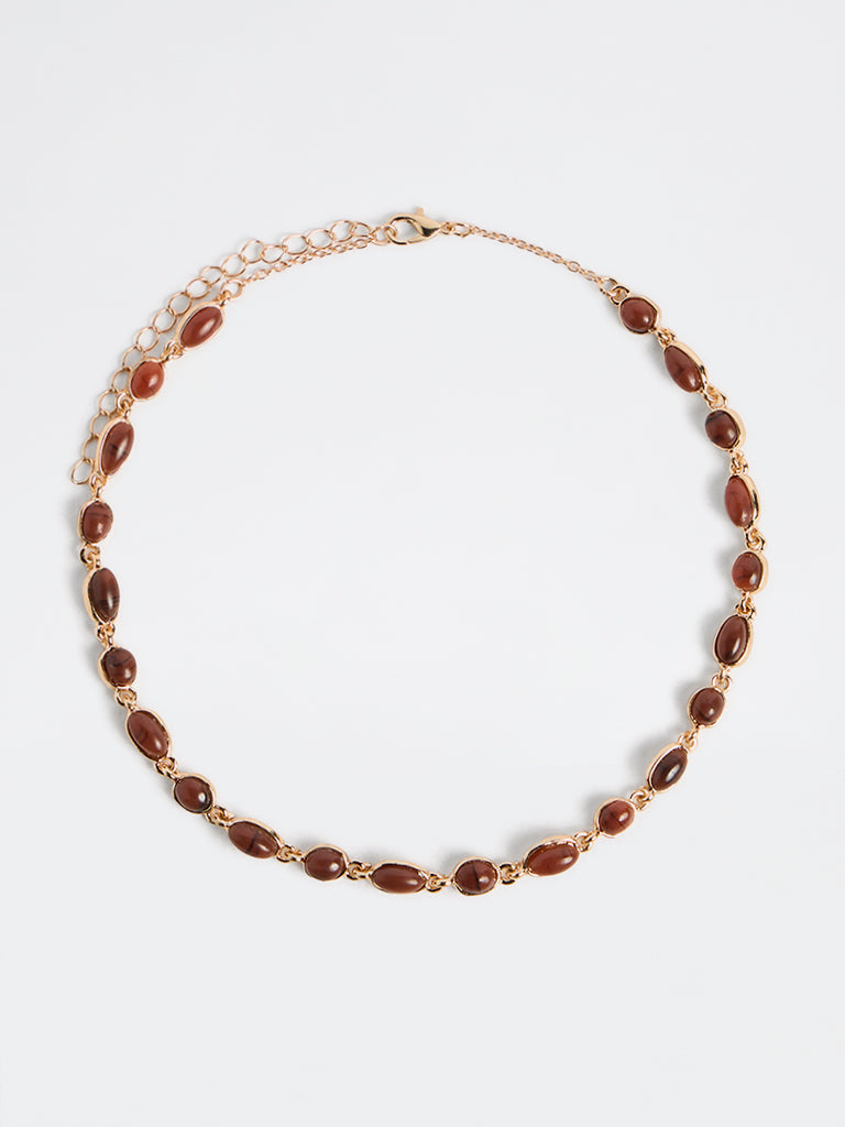 Westside Accessories Gold Resin Short Necklace