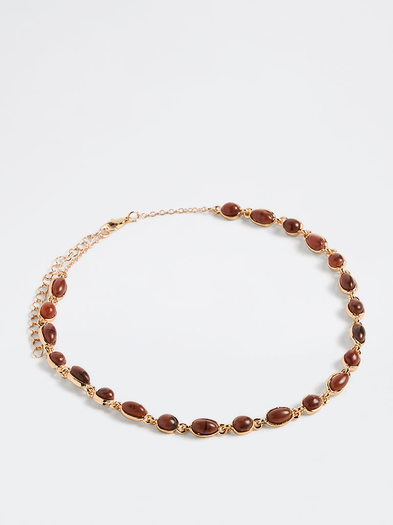 Westside Accessories Gold Resin Short Necklace
