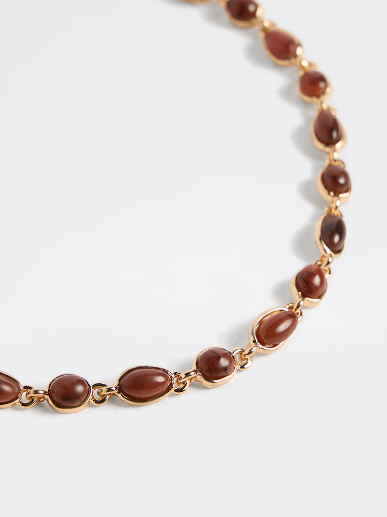 Westside Accessories Gold Resin Short Necklace