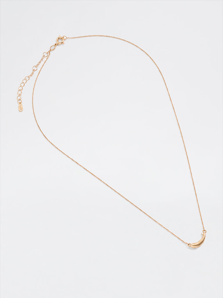 Westside Accessories Gold Dainty Pendant Chain Necklace
