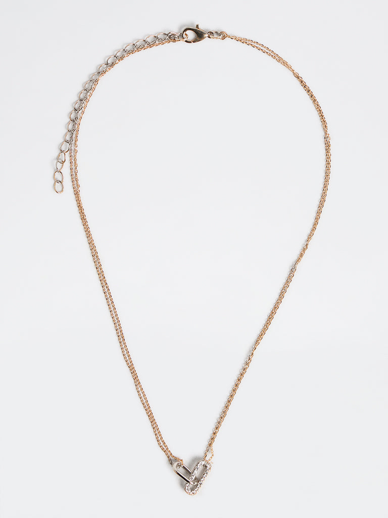 Westside Accessories Gold Link Pendant Necklace