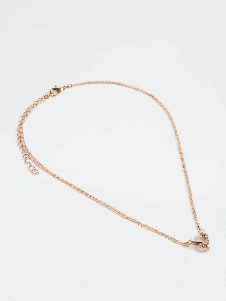 Westside Accessories Gold Link Pendant Necklace