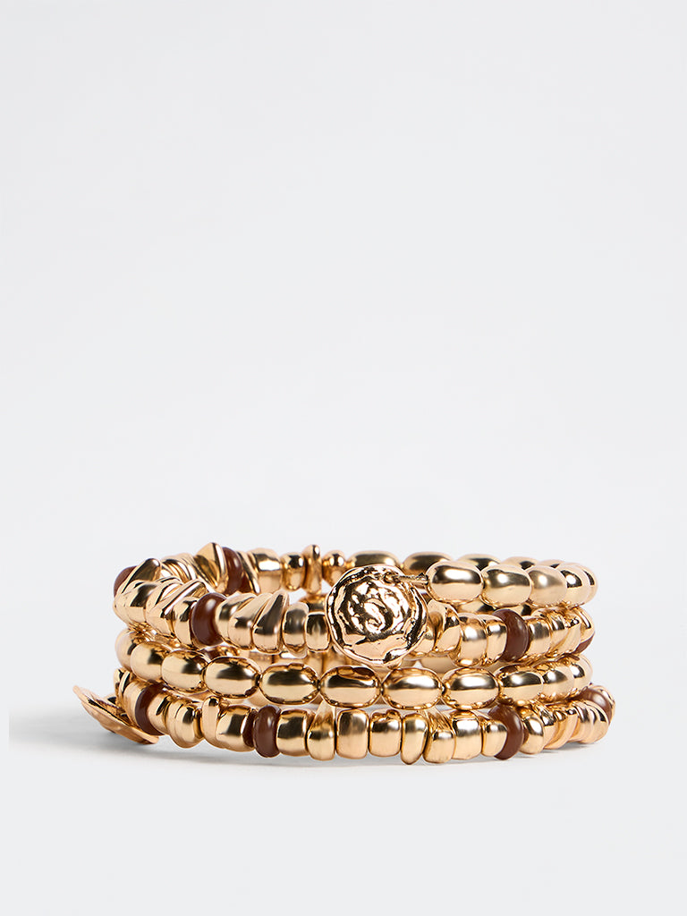 Westside Accessories Gold Statement Coiled Bracelet