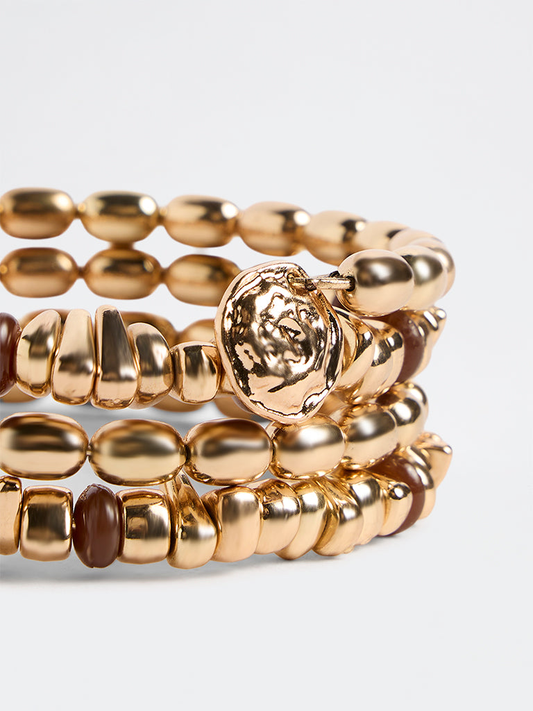 Westside Accessories Gold Statement Coiled Bracelet