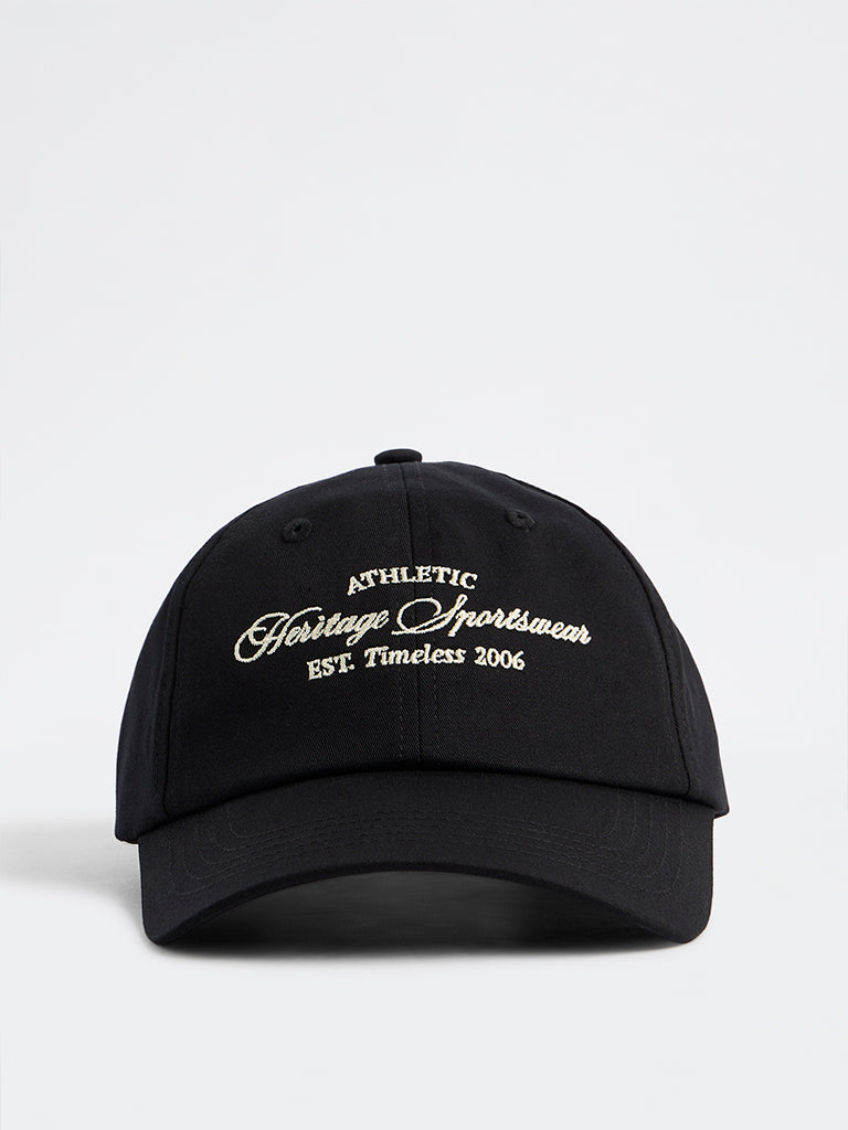 Westside Accessories Black Text Embroidered Cap