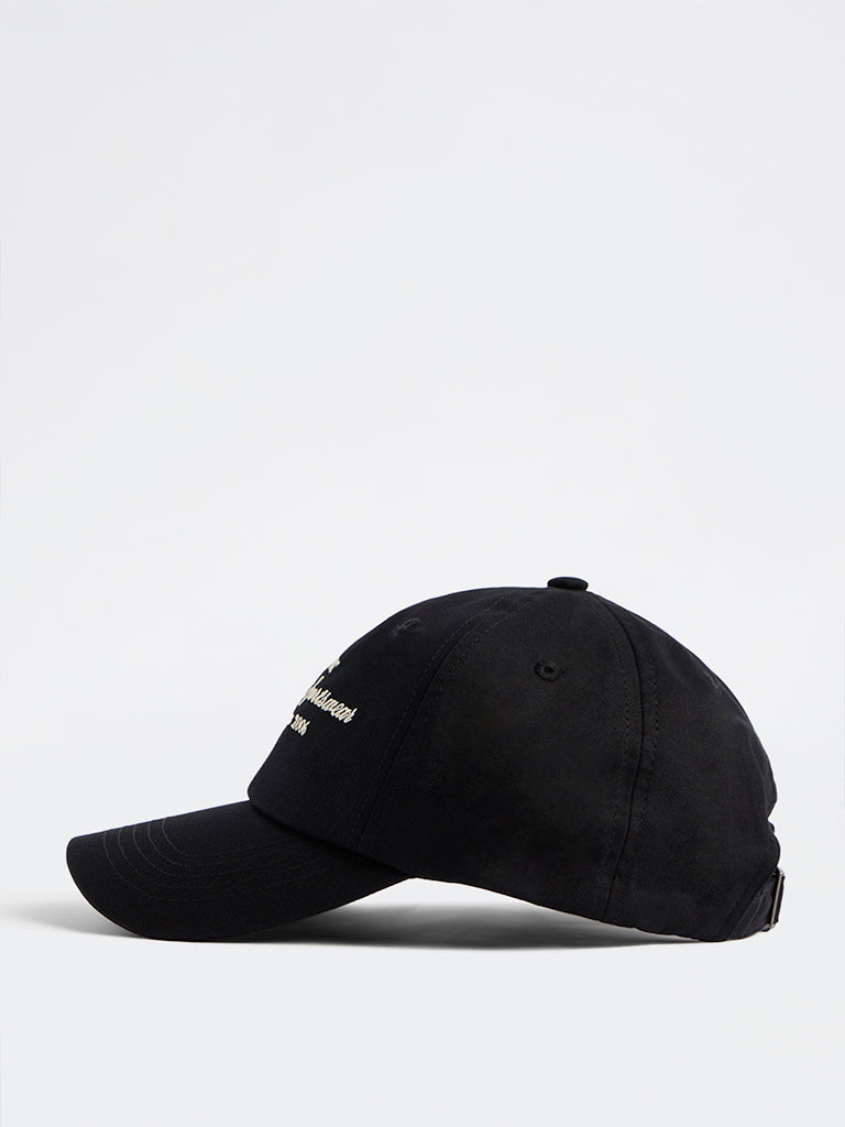 Westside Accessories Black Text Embroidered Cap