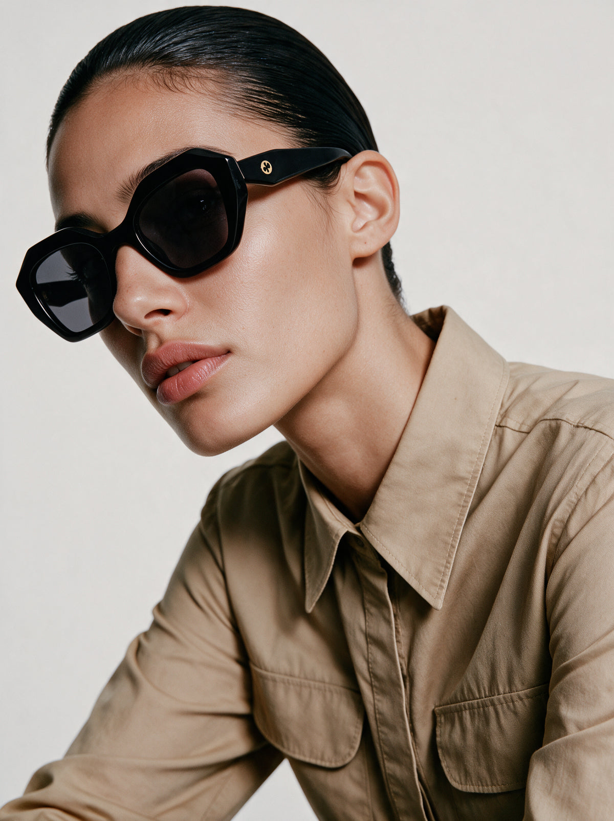 Pome Luxe Oversized Irregular Sunglasses