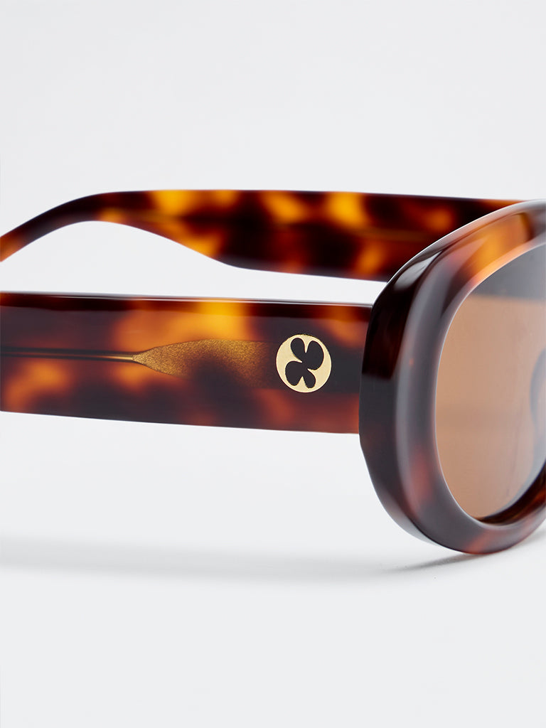 Pome Luxe Statement Oval Sunglasses