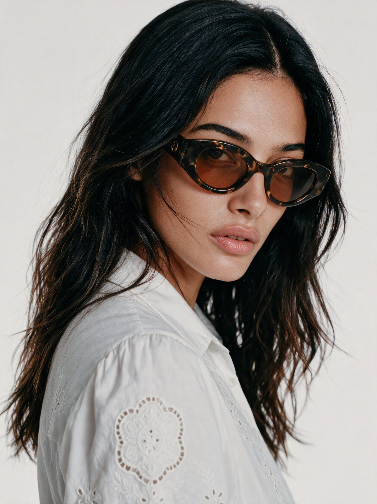 Pome Luxe Contemporary Cat-Eye Sunglasses
