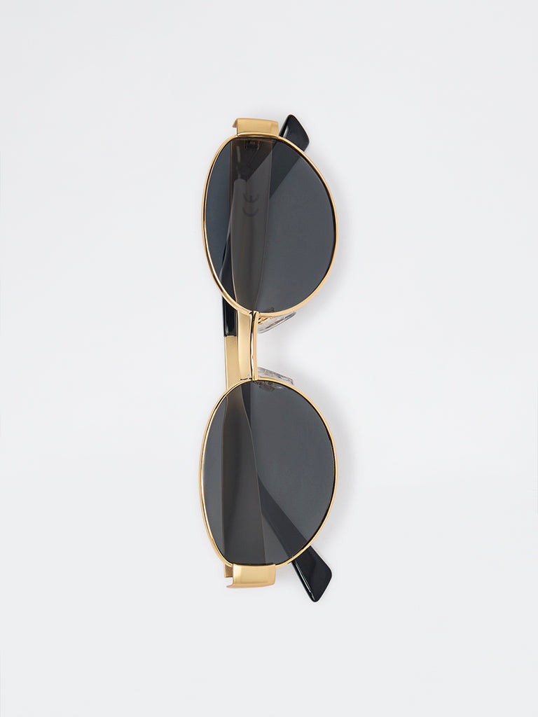Pome Luxe Iconic Metal Oval Sunglasses