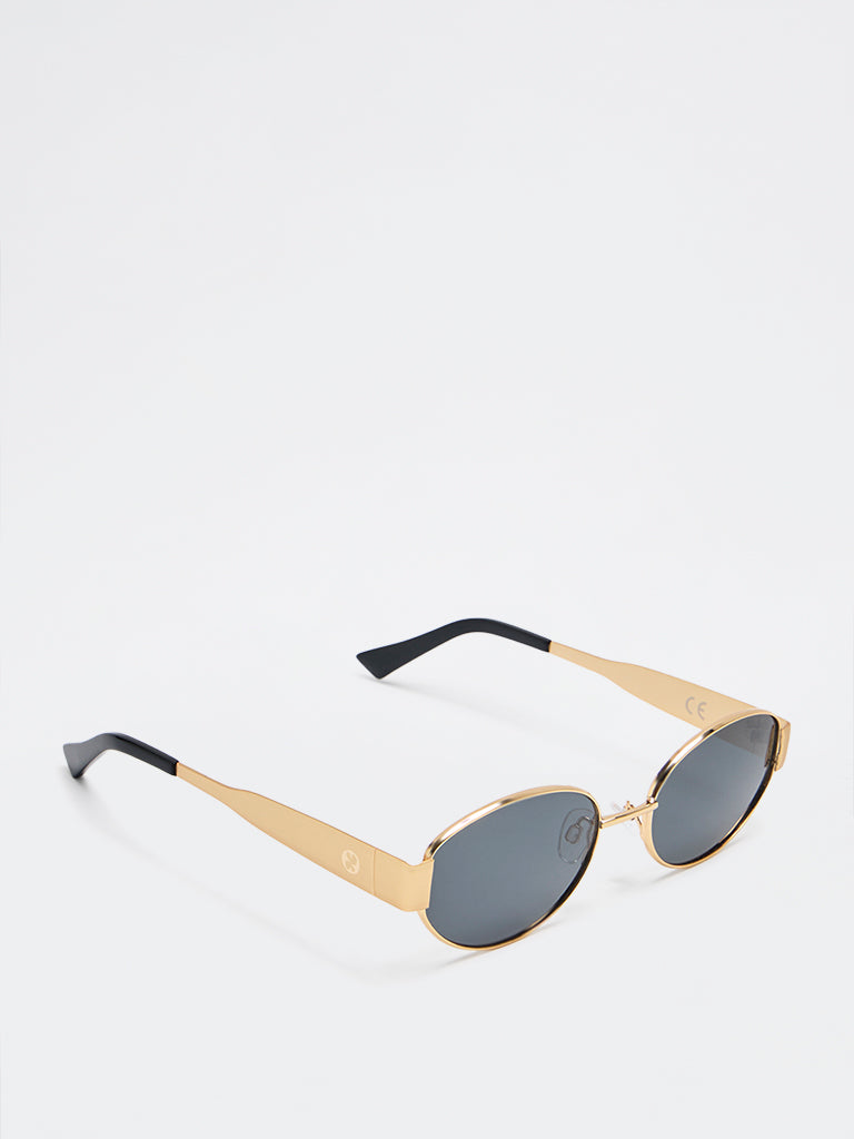 Pome Luxe Iconic Metal Oval Sunglasses