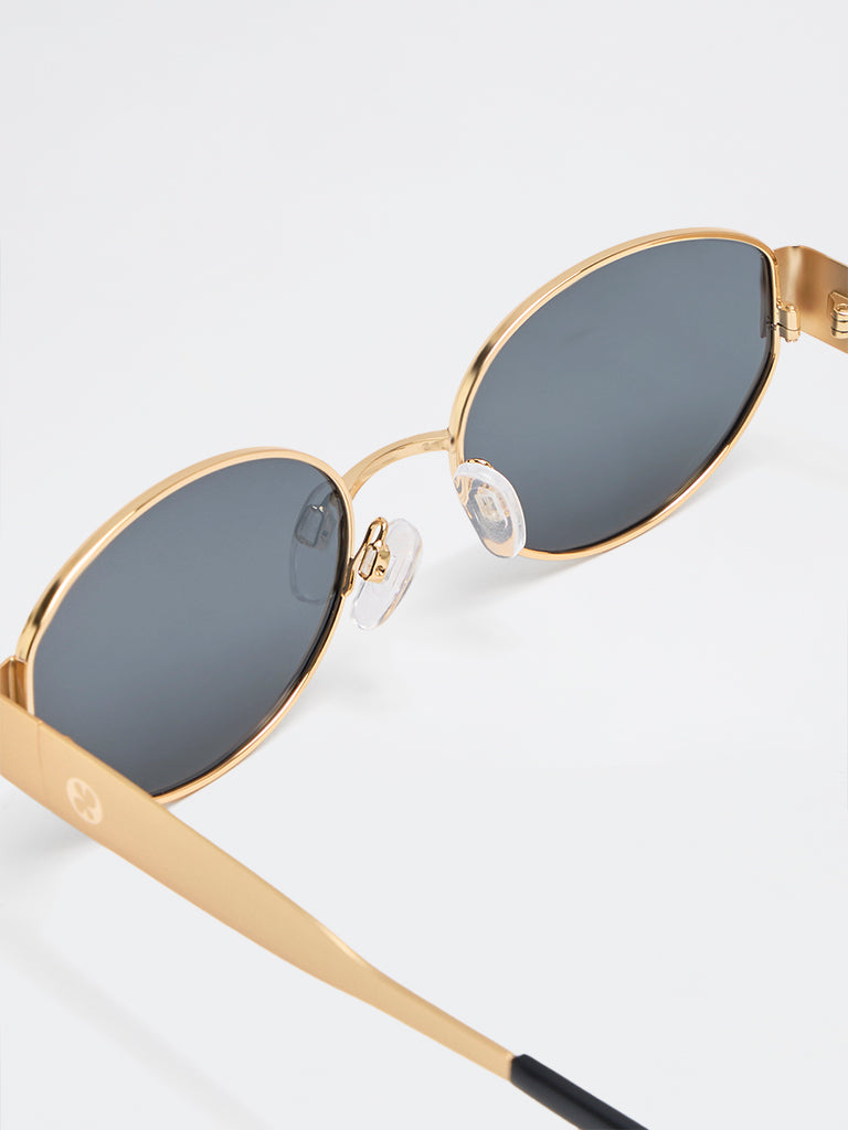 Pome Luxe Iconic Metal Oval Sunglasses