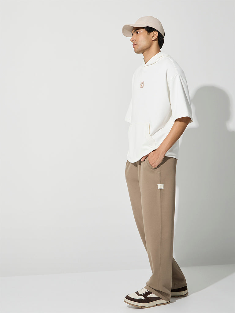 Nuoflexx Off-White Patch-Detail Relaxed-Fit Cotton-Blend Hoodie