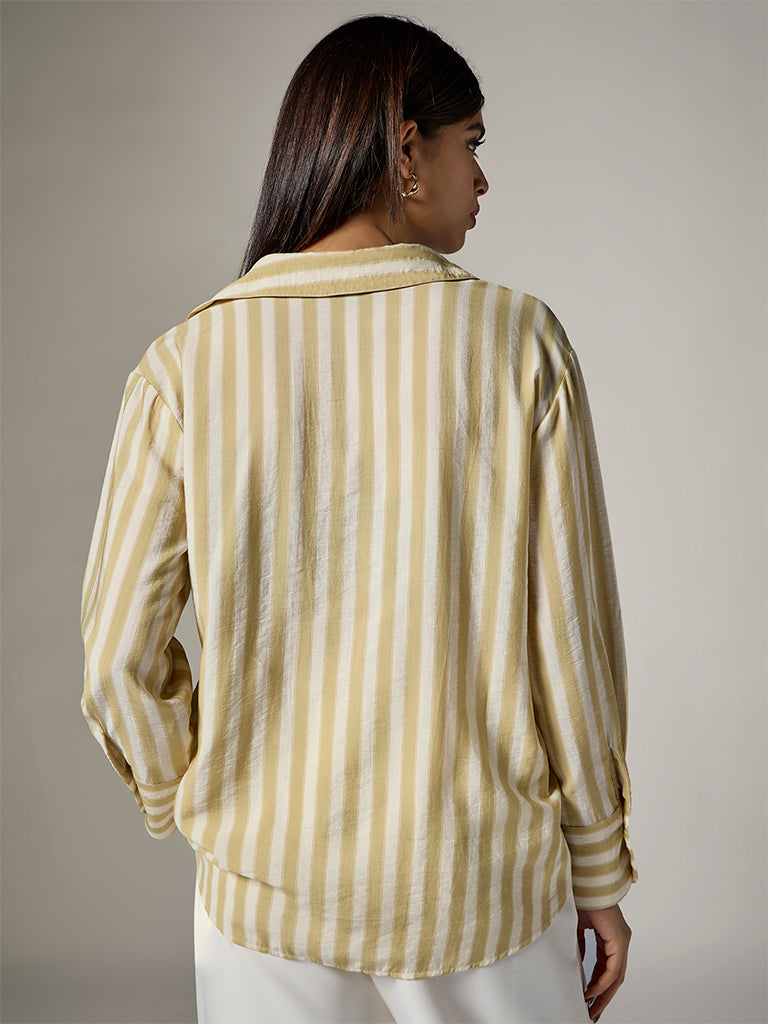 Wardrobe Lime Striped Shirt
