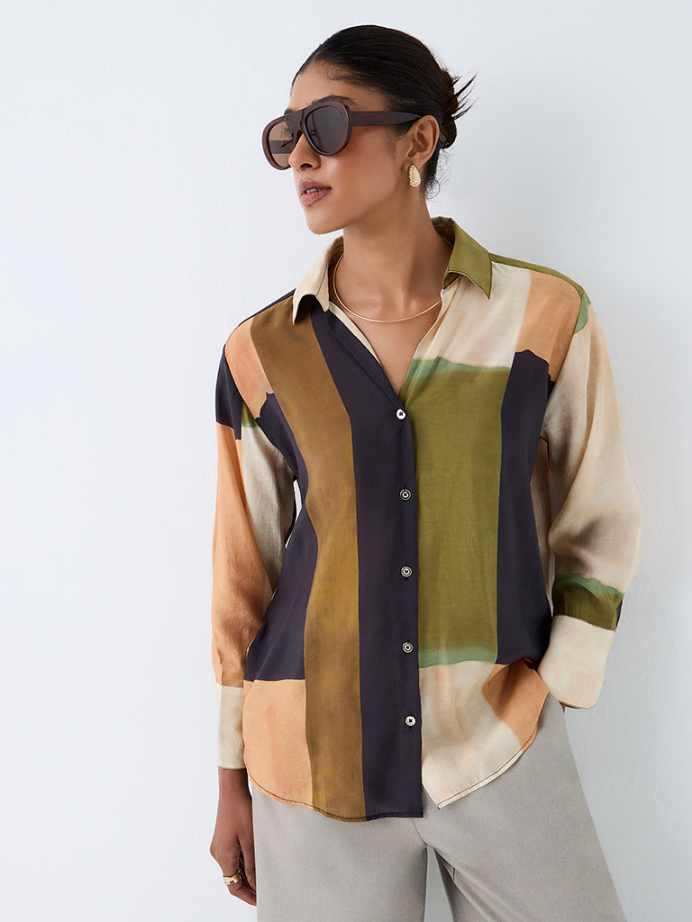 Wardrobe Multicolour Abstract Printed Shirt