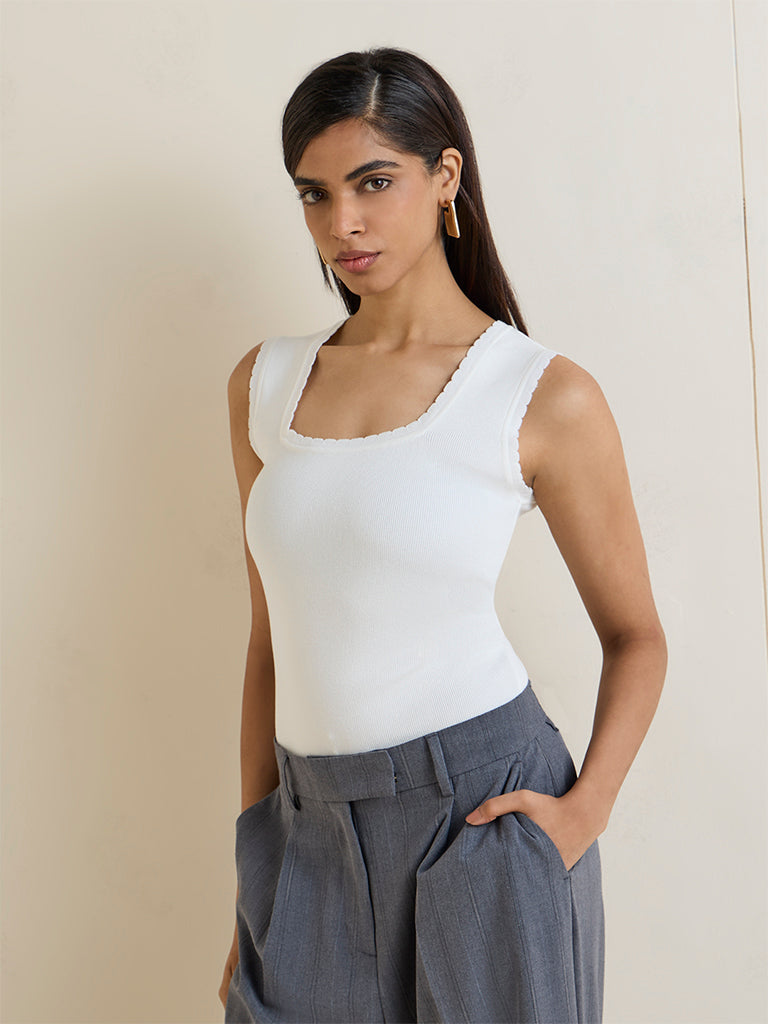 Wardrobe Ivory Knitted Top