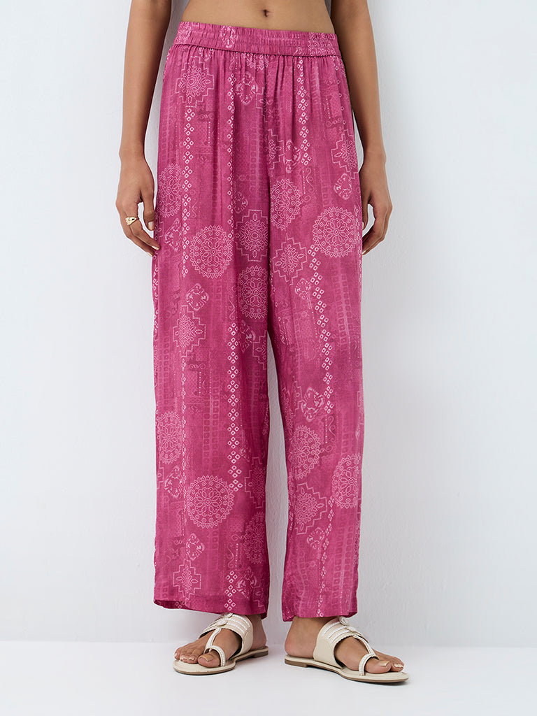 Zuba Pink Printed Pants