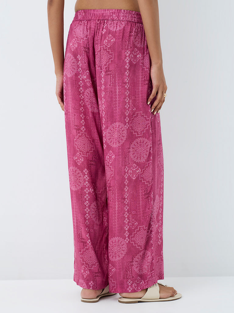 Zuba Pink Printed Pants