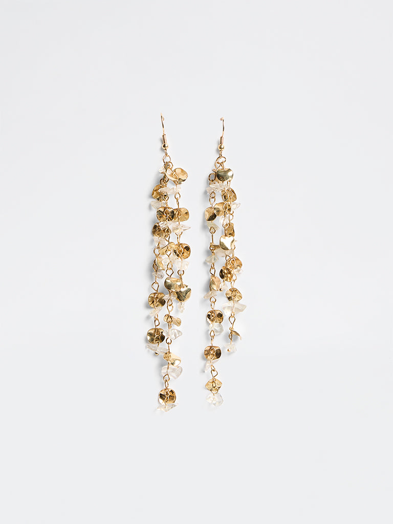 Westside Accessories Gold Cascading Statement Dangler Earrings