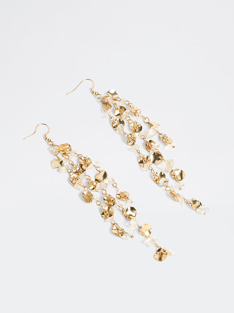 Westside Accessories Gold Cascading Statement Dangler Earrings