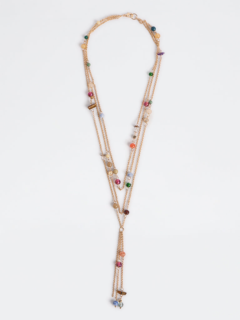 Westside Accessories Multicolour Beaded Layered Necklace