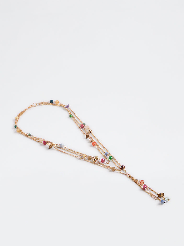 Westside Accessories Multicolour Beaded Layered Necklace