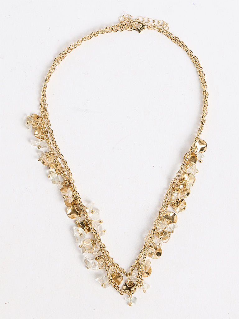 Westside Accessories Gold Embellished Statement Layered Necklace
