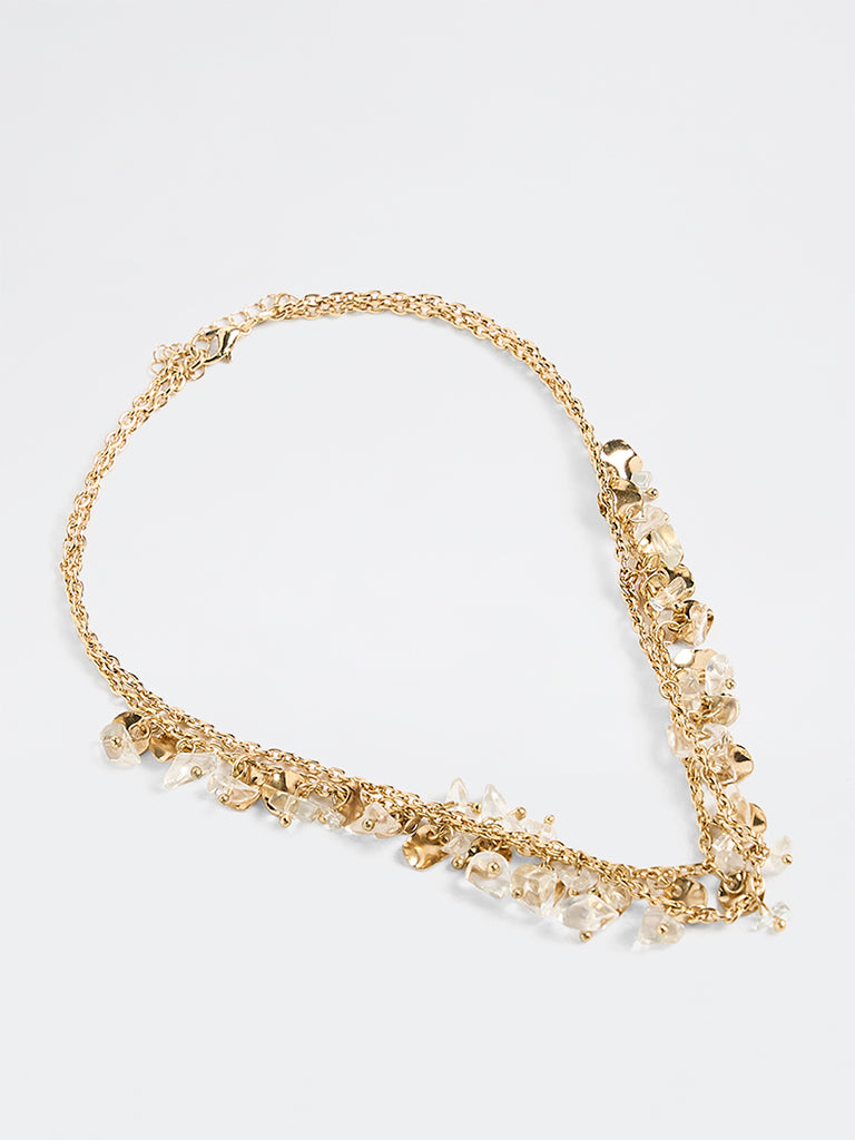 Westside Accessories Gold Embellished Statement Layered Necklace