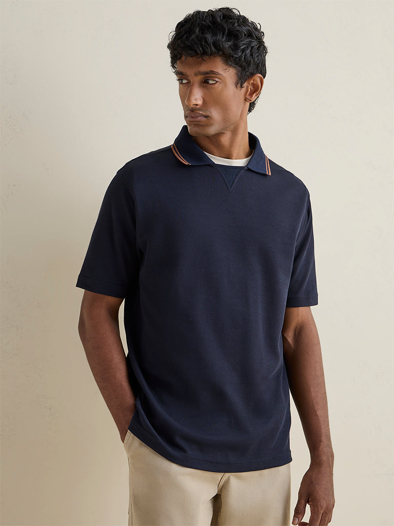WES Casuals Navy Relaxed-Fit T-Shirt