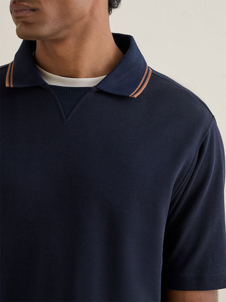 WES Casuals Navy Relaxed-Fit T-Shirt