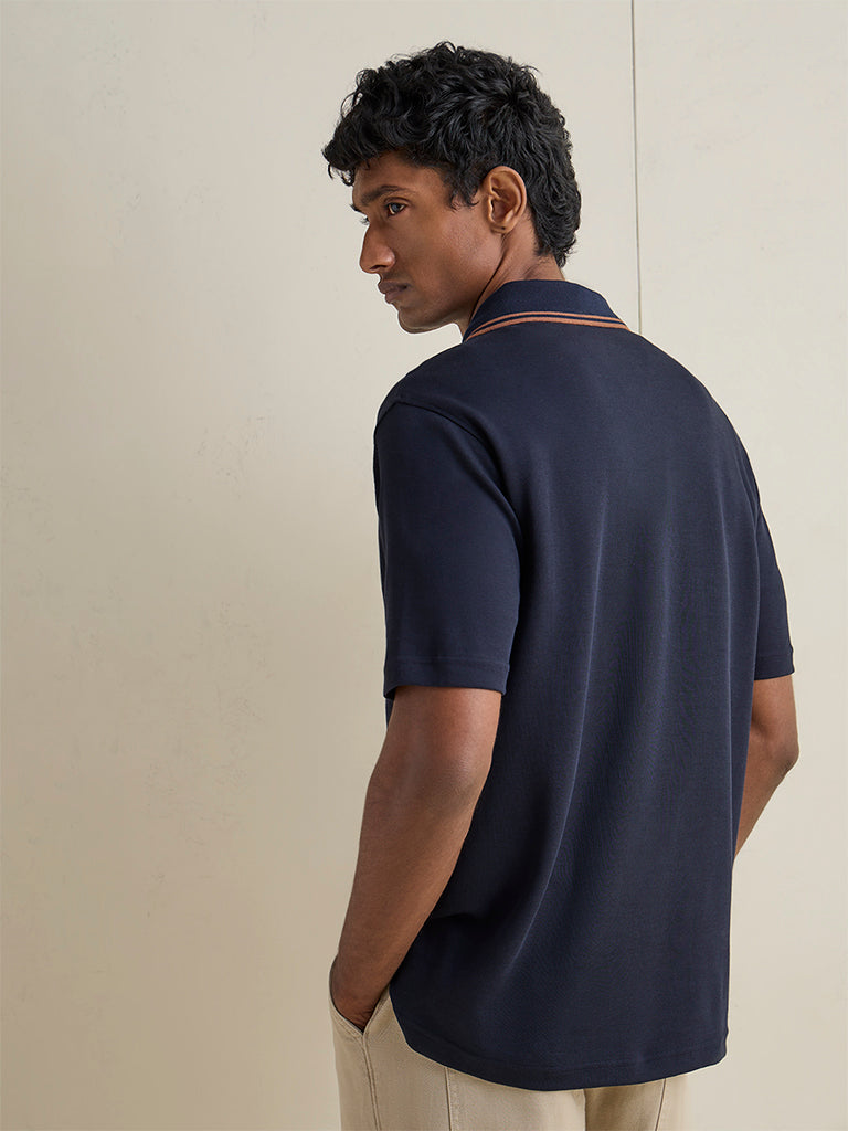 WES Casuals Navy Relaxed-Fit T-Shirt