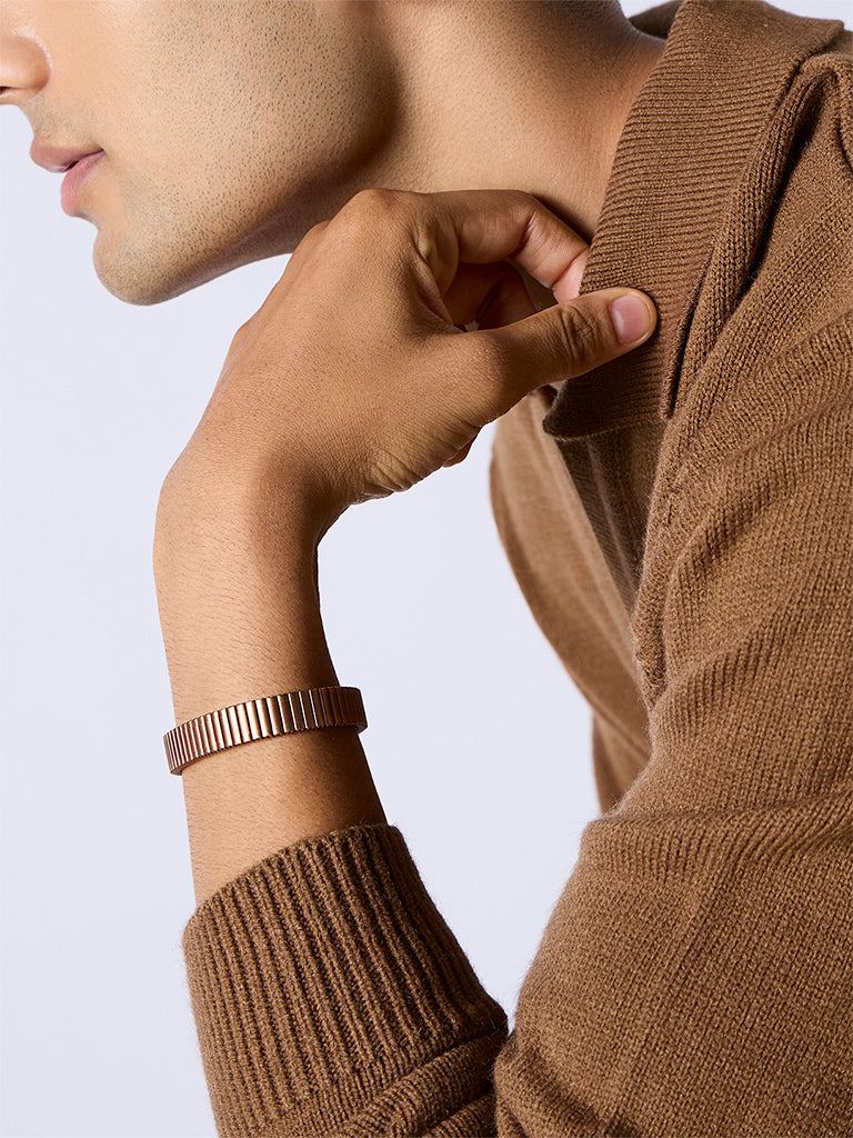 Unisex Copper Rolex-Style Spring Bracelet