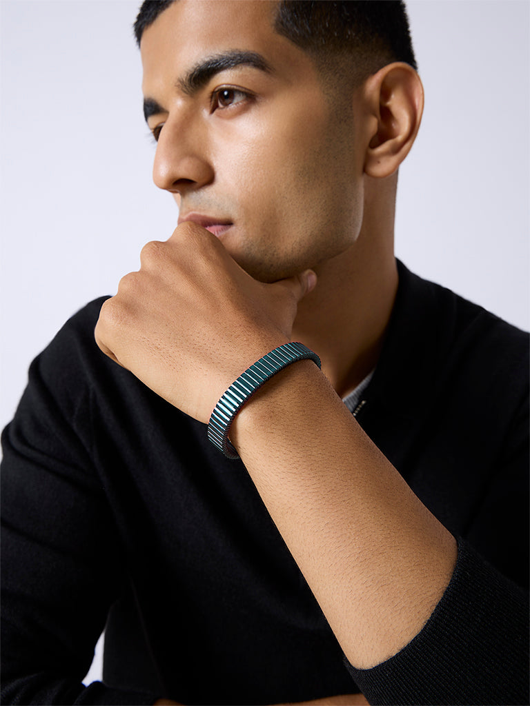 Unisex Royal Blue Rolex-Style Spring Bracelet