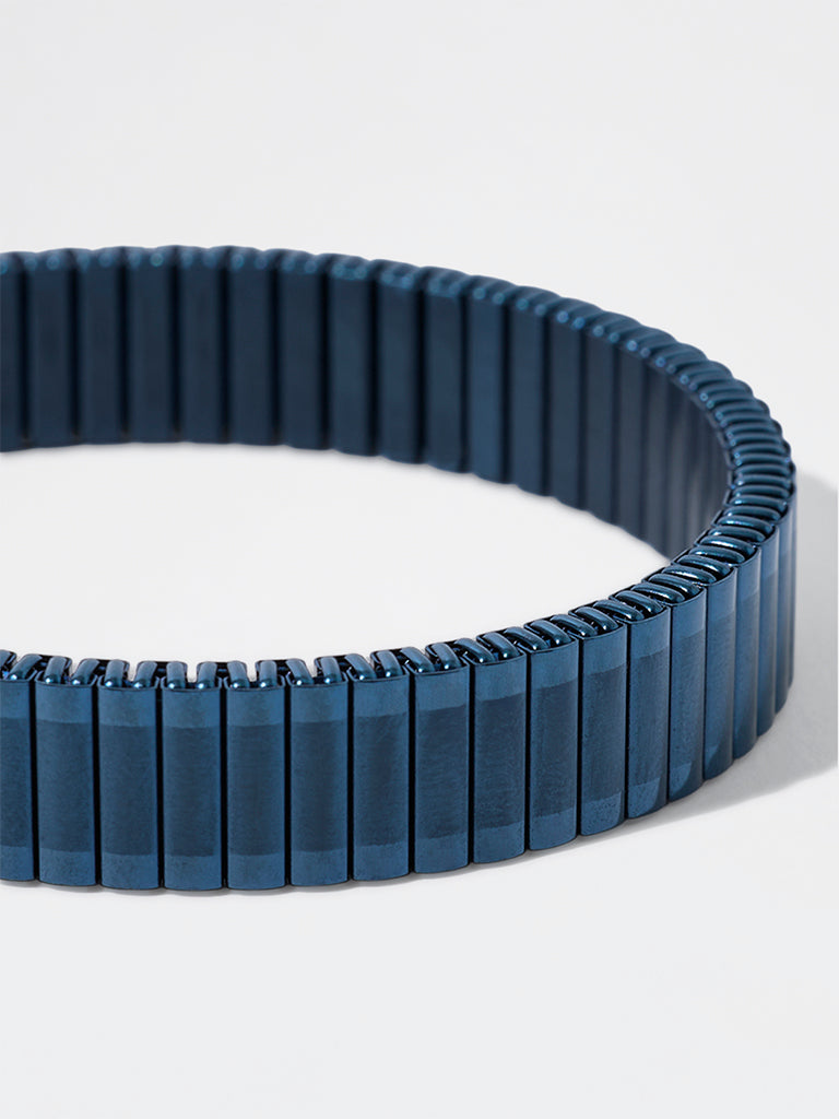 Unisex Royal Blue Rolex-Style Spring Bracelet