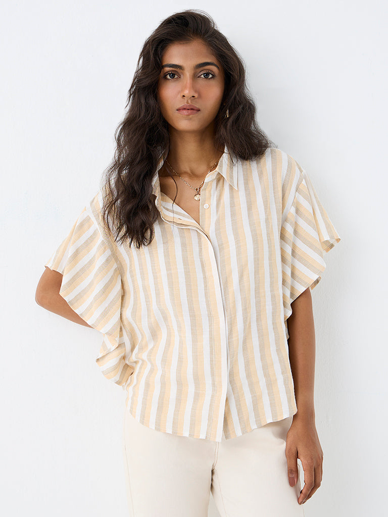 LOV Yellow Striped Blouse