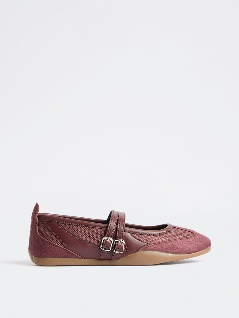 LUNA BLU Burgundy Mary Jane Shoes