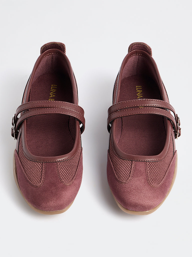 LUNA BLU Burgundy Mary Jane Shoes