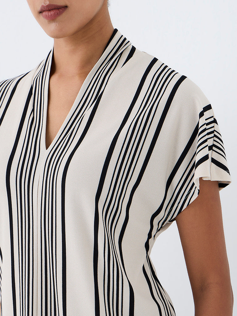 Wardrobe Off-White Striped Blouse