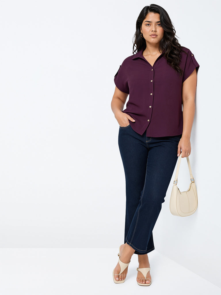 Gia Plum Solid Shirt