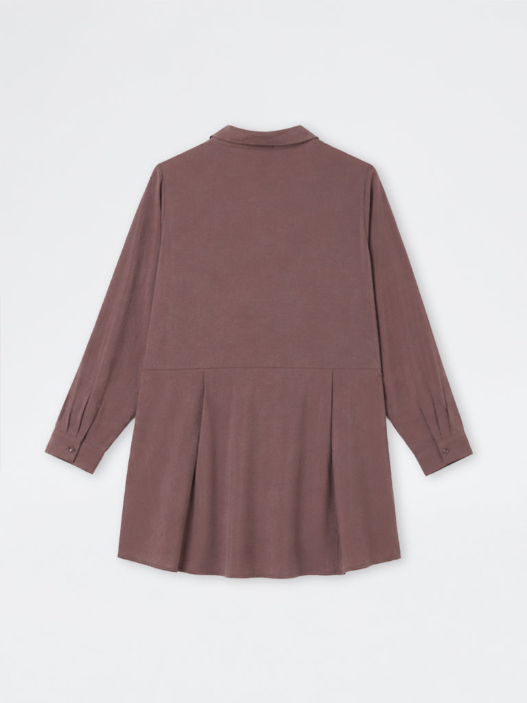 Gia Brown Solid Shirt